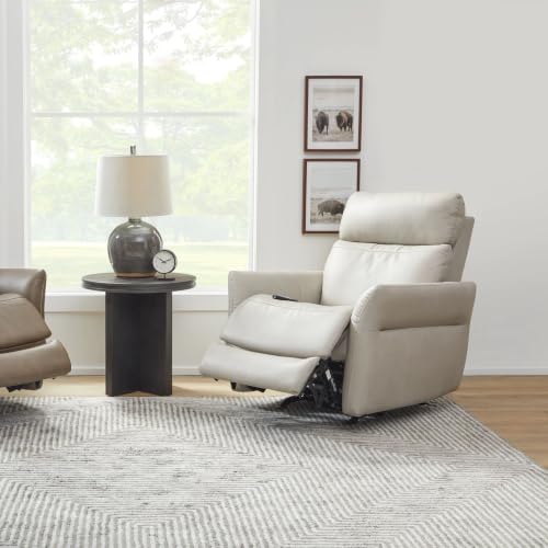 Flexsteel Artemis Power Recliner Chair with Heat & Air Massage, Zero Gravity, Power Headrest & Lumbar, USB-A & USB-C Charging, Leather-Look Performance Fabric, Dove Gray