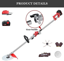 Electric Lawn Mower Cordless String Trimmer Weeder Small Household Electric Lawn Mower Yuanlin Multifunctional Weeder Retractable Rod (Battery: Battery*2 Specification: 6ah) (3ah Battery*1)