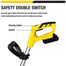 UWYTGF Garden Tiller,Electric Cordless Tiller Cultivator/Rotavator with Rechargeable Battery and Charger - Working Width 10Cm, Tilling Depth 16Cm, Ideal Cultivator for Soil Loosening