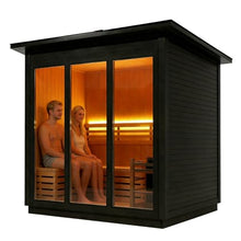 amocane Customizable Outdoor Steam Sauna, Canadian Wood Sauna Room with ETL Toule Heater, Traditional Backyard Sauna Spa with Asphalt Shingles, Luxury Sauna Accessories for Home & Garden