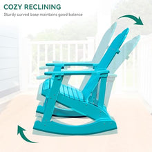 YITAHOME Outdoor Rocking Adirondack Chair Set of 4 Green