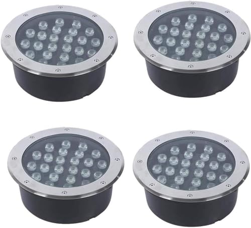 4PCS Underground Light LED 110V Landscape Lights, IP67 Waterproof, Path Light, Underground Light LED, Landscape In-ground Well Lights, Decorative Spotlight, Buried Lights ( Color : Warm White , Size :
