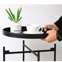 NRFJFOP Side Table Wrought Iron Double-Layer Small Coffee Round Living Room Mini Sofa