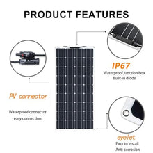 VNATWGOO 400W Off-Grid Charging Solar Panel with 30A/40A Controller, Bendable Flexible Solar Panel, RV Portable Photovoltaic Board, for Outdoor Power Generation,40A