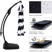 OROTLECT 11 Ft Cantilever Striped Sunbrella Umbrella with Base