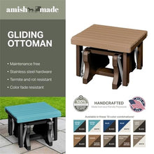 American Furniture Classics Gliding Ottoman in Blue/White