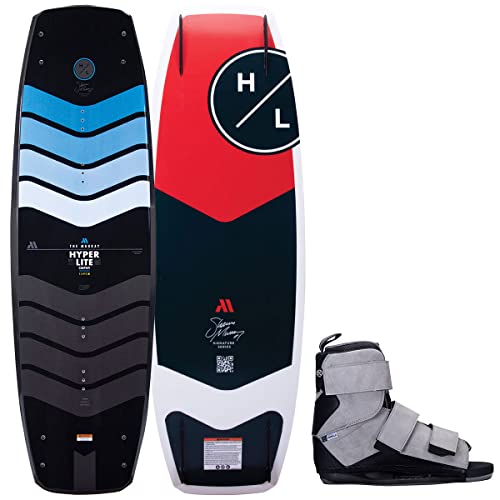 Hyperlite Murray Pro Mens Wakeboard 134 W/Formula Bindings Black/Red 134cm/(7-10.5)