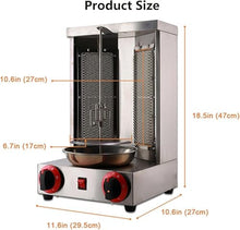 Llpsmeng Electric Doner Kebab Machine|Electric Cooking Grill Barbecue Machine|360° Rotating Vertical Rotissery|Vertical Kebab Burner|Temperature Switch|with Electric Kebab Cutter