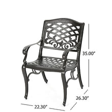 Christopher Knight Home Hallandale 7-Pc Outdoor Sarasota Dining Set Hammered Bronze