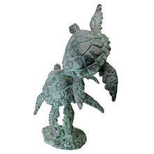 Design Toscano Sea Turtles Bronze Garden Statue Two Tone Bronze & Verdigris