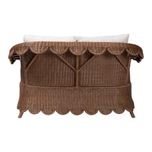 bali & pari Detta Natural Rattan Loveseat with Cushion - Handwoven Wicker Settee