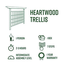 Vita Heartwood Cedar Trellis, 82 inch H x 60 inch W, FSC, Wood, Garden Décor Lattice, Privacy Screen, VA68899