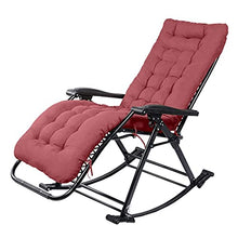 KLNBV Garden rocking chair Folding beach chair Height-adjustable garden chair Adjustable rocking chair Rocking chair with cushions for The beach, patio, terrace