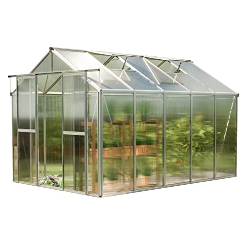 GFP Saphir 5 8.5x10.6 ft Walk in Greenhouse 8mm Polycarbonate