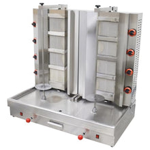 WYDDDARY Commercial Gas Shawarma Grill Machine 2800Pa 2-Station Auto-rotate