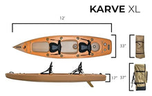 Paddle North 12' Karve Kayak XL Two-Person Inflatable Kayak - Wood Grain