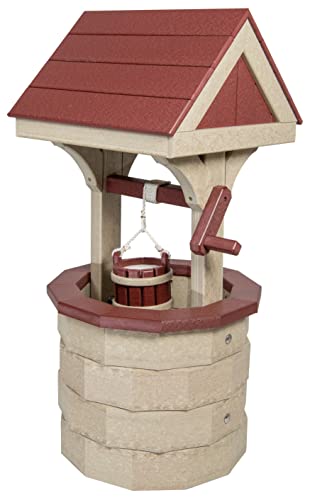 Furniture Barn USA Jumbo Poly Lumber Birchwood and Cherrywood Wishing Well