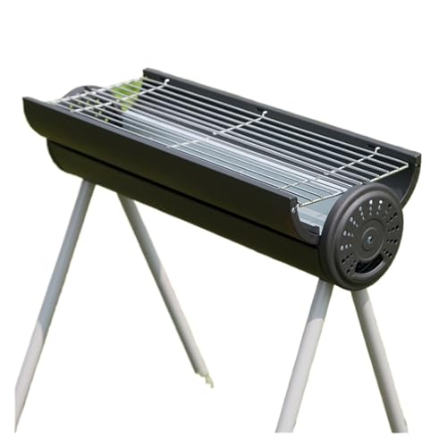AFPSDLFJDLS Portable Stainless Steel BBQ Grill Non-stick Surface Folding Barbecue Outdoor Camping Picnic Tool