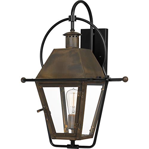 Quoizel Rue De Royal Charleston Outdoor Wall Lantern 22.5 Inch 1-Light Industrial Bronze