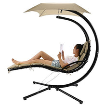 Kaluo Hanging Chaise Lounge Chair Modern Design Swing Hammock Canopy Yard Garden