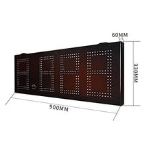 Race Timing Clock High Brightness Outdoor Waterproof Iron Box PCB Oil Price Board 8.888 Format Digital Gas Station Logo for Running Events Marathon Climbing (12 Inch White Clock)