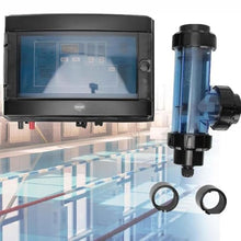 Pool Salt Water Chlorinator, 10/15/20/30/50g/h Salt Water Pool Chlorine Generator System, 10-40℃ Water Temperature Electrolyzer Swimming Pool Salt Chlorinator(50g/h)