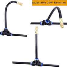 JDQTPOET Brass misting Nozzle tee with 8-inch Built-in Hose Adjustable 360° Rotation for Outdoor Patio Garden Cooling System Atomizing Nozzle + 12mm tee Belt 100pc