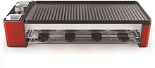 Grill for Eight People, Includes Granite Cooking Stone, Reversible Non-Stick Grilling Surface, and 8 Paddles - Great for Cheese Melting and Indoor Grilling by Get Together/Party (Color : Red)