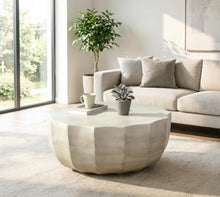 MgO Cement Coffee Table,Tea Cocktail Center Table for Indoor & Outdoor