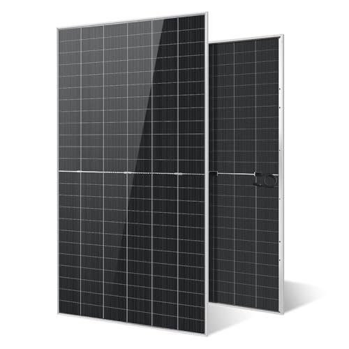 SUNGOLDPOWER UL61730 N-Type 2PCS 590W Bifacial Solar Panels,16BB High Efficiency Monocrystalline Solar Panel for Energy Storage,Charging Station, Household,On/Off Grid Solar System (2x590W Bifacial)