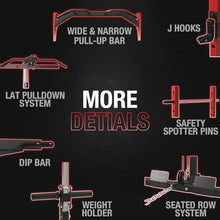Mikolo Power Cage with LAT Pulldown Red