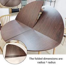 ZDJZMGZ Large 4-Fold Collapsible Round Table Top - Solid Wood Outdoor Table Extender for 10-20 Guests, 59in Yellow Teak, Perfect for Home Gatherings & Parties