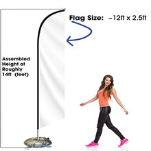 Global Advertising Solutions Feather Flag Telescoping fibreglass Hardware 14ft fibreglass Carbon Fibre Flexible Pole tip Kits with Cross-Base and Weight-Donut (Hardware Only) (Pack 4)