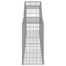 Arched Gabion Baskets 3 pcs 118.1"x11.8"x23.6"/31.5" Galvanized Iron White Black Other