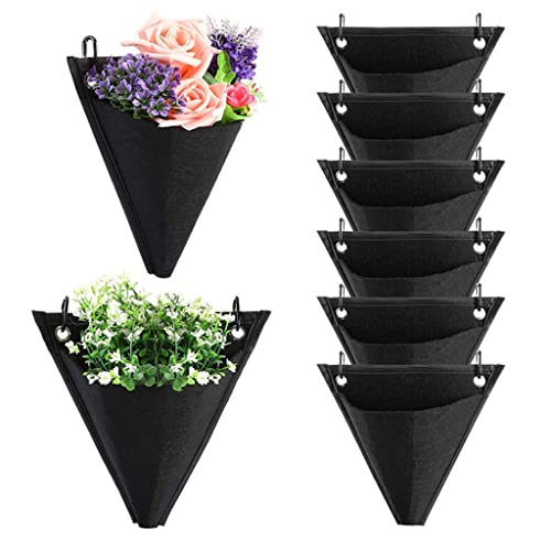 BBYYDS 10pcs Vertical Pared Outdoor Garden Florarium Planter Wall Mount Pots Grow Bag Home Decor