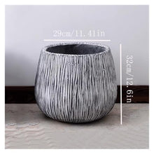 WOAITIANTIAN Flower Pots Plant Pots Stone Pattern Cement Simple Round Flower Living Room Decoration Planters(X-Large)