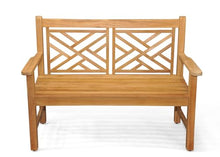 GOLDENTEAK Teak Chippendale Bench 4 Ft Outdoor Patio Garden Bench, Premium Grade-A Teak Wood Furniture for Porch, Deck, Lawn & Backyard Seating, Natural Oil Finish