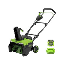 Greenworks 60V 20'' Brushless Snow Thrower, 1X4Ah Battery and Fast Charger Included