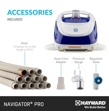 Hayward Navigator Pro Pool Suction Cleaner for Inground Pools up to 20x40ft