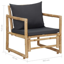 vidaXL 4 Piece Patio Lounge Set with Cushions Bamboo