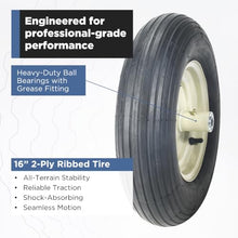 Scenic Road Wheelbarrow 6 Cu Ft 800lb Ribbed Tire (Model M6-1R)