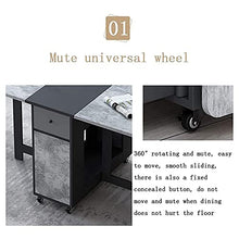 Extend Folding Table Household Multi-Function Retractable Rectangular Dining Table Used for Indoor Outdoor Garden Patio Pub BBQ (Black 150 80 74cm)