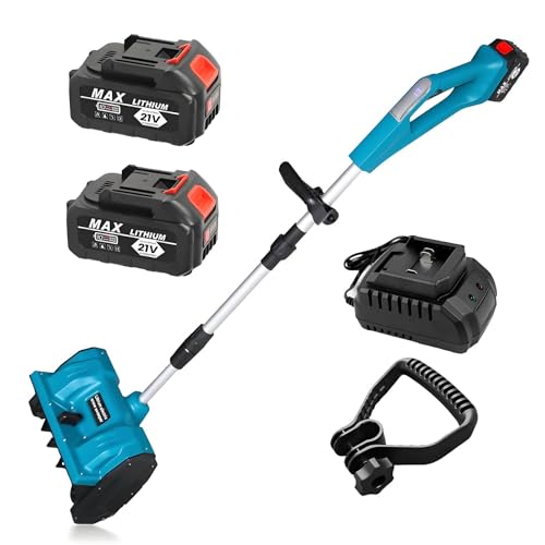 Electric Snow Shovel with Retractable Pole and Adjustable Handle, 12.5 Inch Brushless Snow Blower, Handheld Snow Thrower, Ideal for Driveway and Snow Removal(Two Batteries)