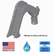 Global Pool Products Tidal Wave Inground Pool Slide Left Curve Grey