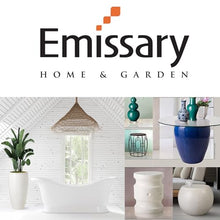 Emissary Home and Garden 21in. L x 21in. H Green Wash Stoneware Round Planters with High-fire Treatment (Set of 3)