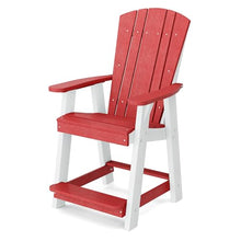 Wildridge Heritage 5-Piece 48" Pub Counter Set, Cardinal Red and White - Outdoor Weather Resistant Recycled Plastic Furniture for Patio
