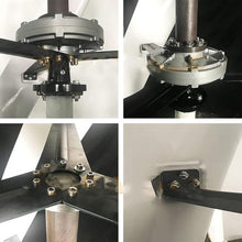 KK-GAL Wind Turbine Generator Kit with 3-Blade, Vertical Wind Power Turbine Generator Kit with Full Set of Equipment, Power Producer Equipment, Wind Power Generator for Marine, RV, Home,2000w 12v 2m