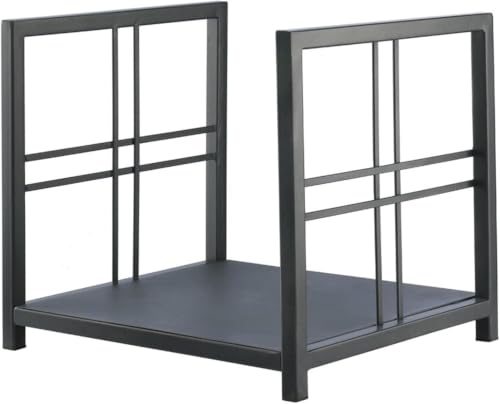 ENWINDXS Freestanding Iron Fireside Wood Storage Rack Firewood Basket