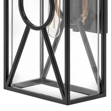 Hinkley Brixton Medium Outdoor Wall Mount Lantern, Black Finish