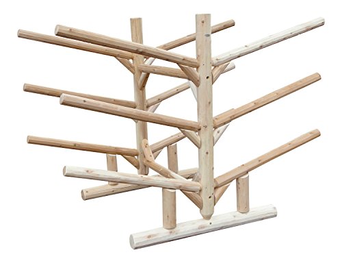 Log Kayak Rack Low 6 Place Kayak or SUP Rack Unfinished